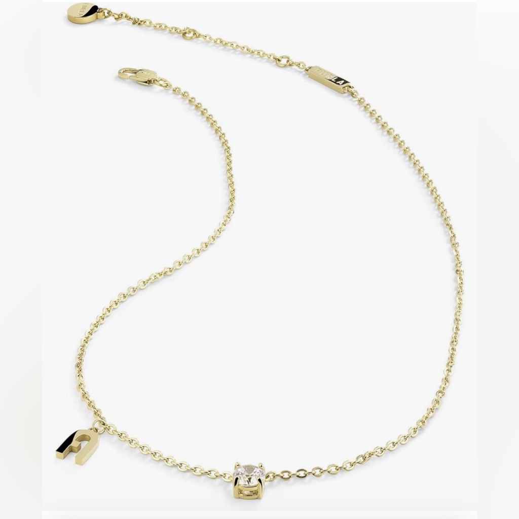 Furla From Italy Signature Necklace Certificate Of Authenticity Brand New